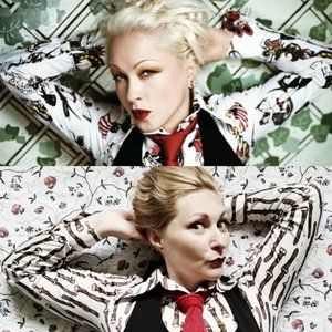 Vintage Belt Print Dagger Collar Blouse (S/M)